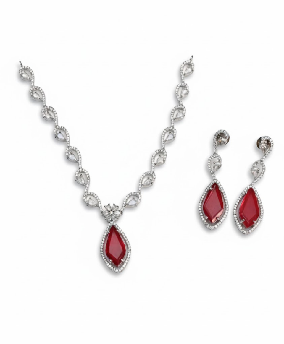 Ruby Teardrop Set