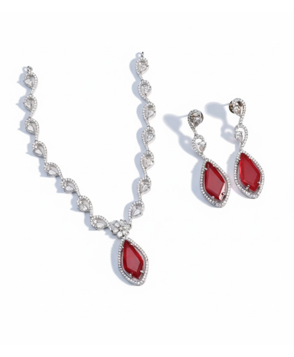 Ruby Teardrop Set