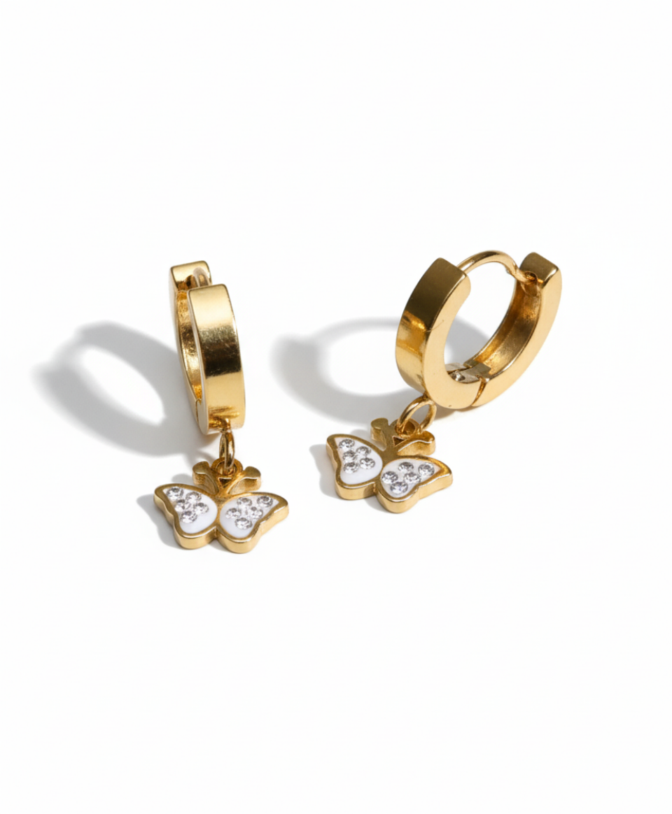 The Gilded Papillon Hoops Earrings