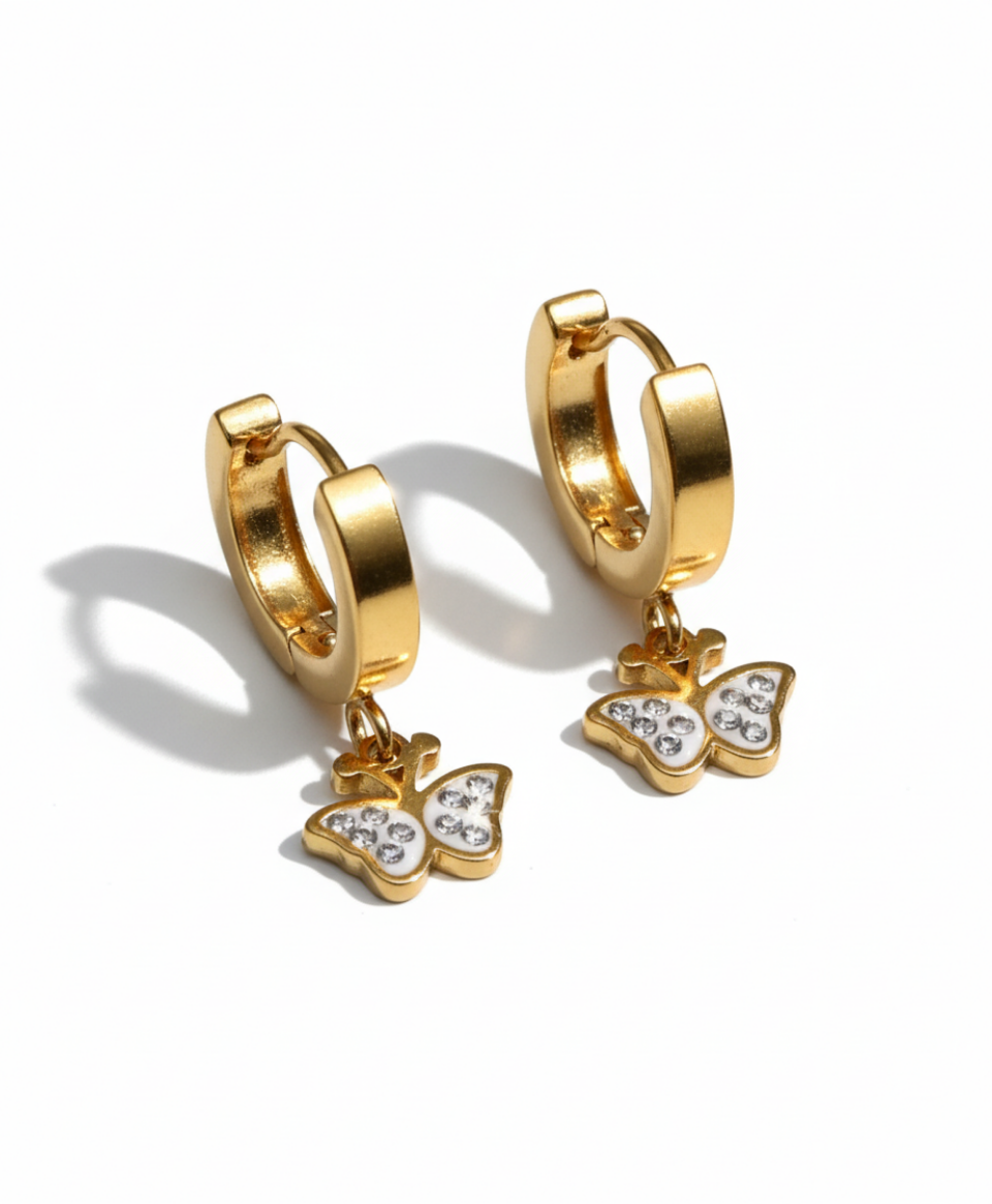 The Gilded Papillon Hoops Earrings