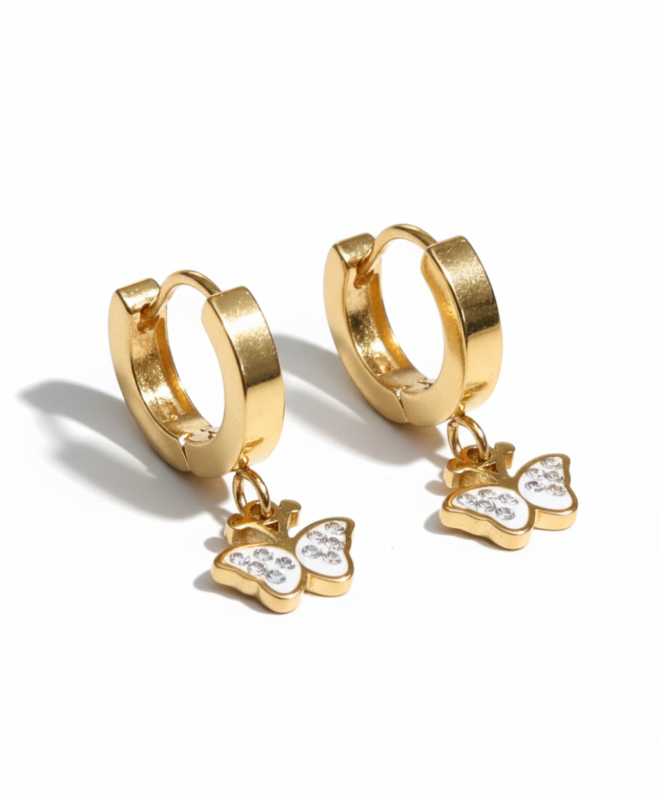 The Gilded Papillon Hoops Earrings