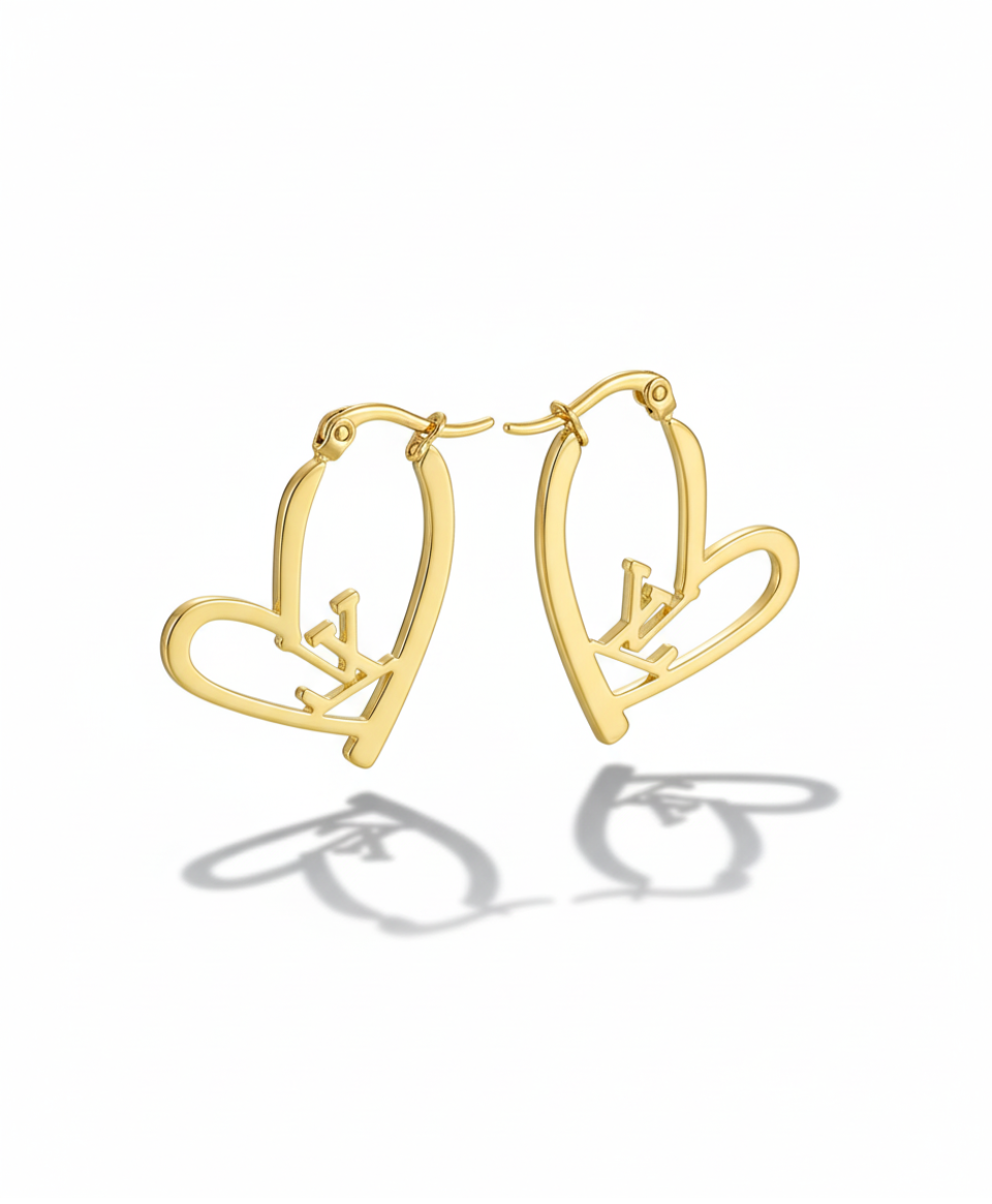 The LV Heart Hoops Earrings