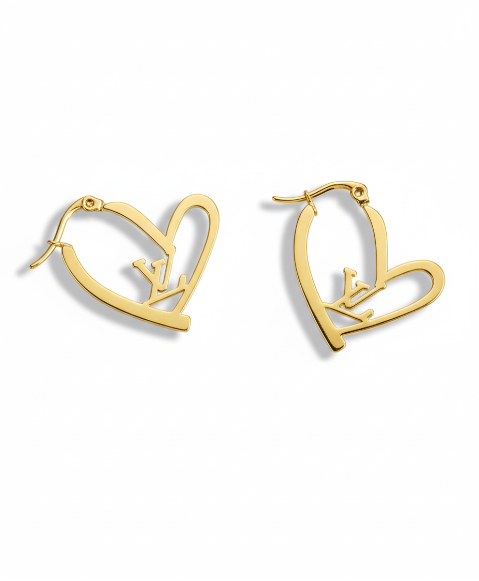 The LV Heart Hoops Earrings