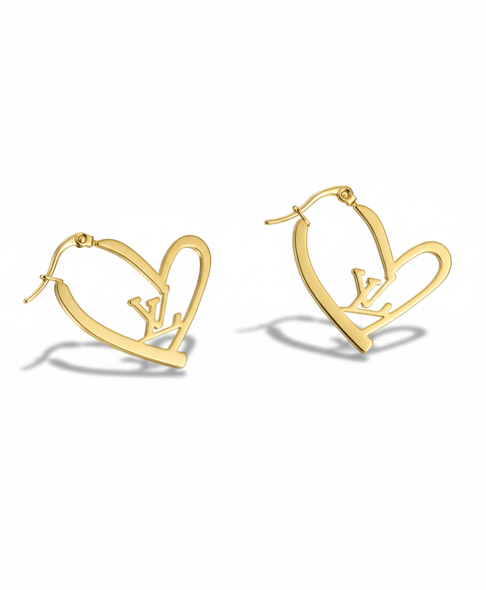 The LV Heart Hoops Earrings