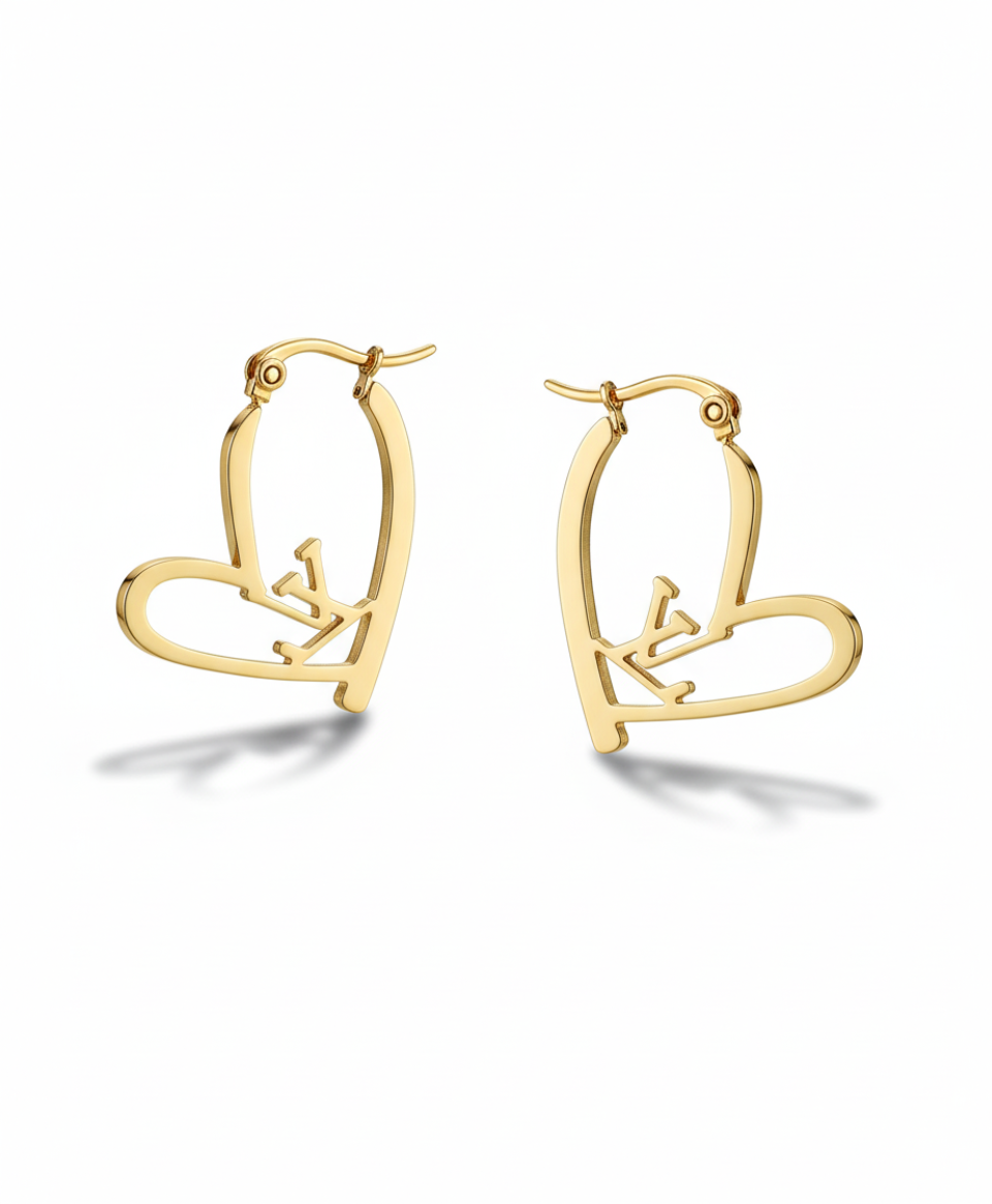 The LV Heart Hoops Earrings