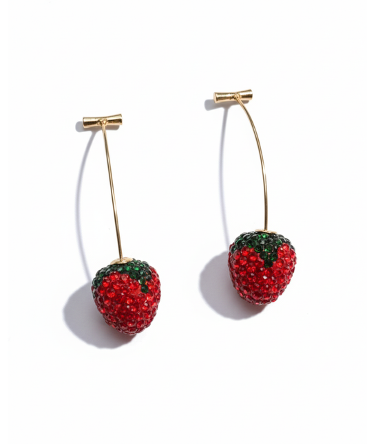 The Strawberry Glitz Earrings