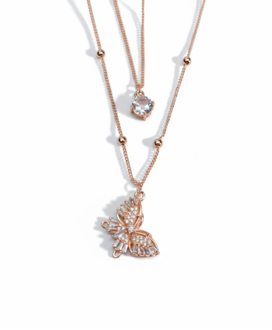 Sapphire Butterfly Necklace