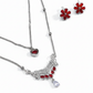 Crimson Heart & Floral Adornment Set