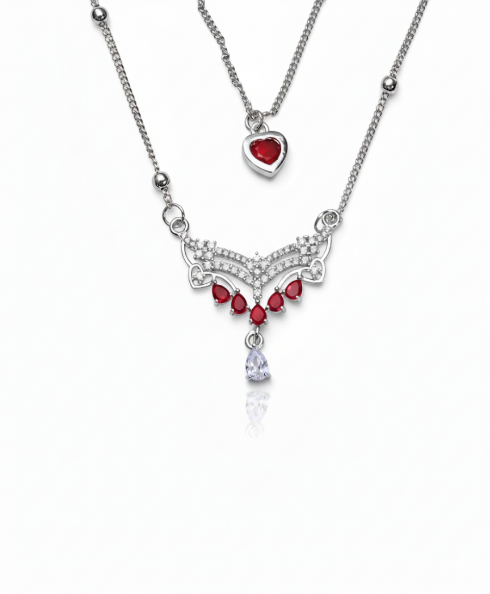 Crimson Heart & Floral Adornment Set